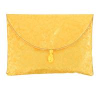 Holibanna Chinese Style Cloth Pouch for Scriptures Book with Ethnic Style Design, Made of Cotton Cloth, Easy to Open and Close, for Parties and Camping, Classic Yellow Brocade Bag