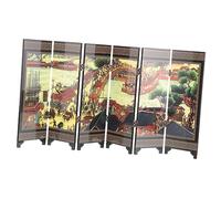 Holibanna Chinese Style Mini Folding Screen Divider Antique Decorative Room Ornament for Living Space Office and Study Decor