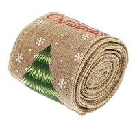 Holibanna Christmas Ribbon Xmas Tree Design Decorative Gift Wrap Ribbon for Festive DIY Crafting and Holiday Present Decoration with Smooth Surface and Fade Resistant Material