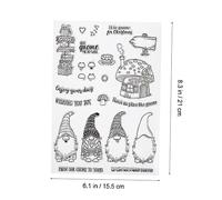 Holibanna Christmas Santa Stamp Seal with Clear Die for DIY Scrapbooking Craft Injection Molded Cartoon Pattern Compatible with Dye and Pigment Inks