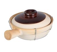 Holibanna Claypot Cooking Pot 0.5L Ceramic with Lid Versatile Cooking Methods for Soups and Stews Ideal for Travel and Family Meals