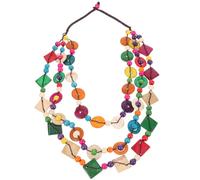 Holibanna Coconut Shell Beaded Necklace Bohemia Choker Necklaces Multi Strand Layered Statement Jewelry for Women