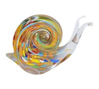 Holibanna Colorful Glass Garden Snail Ornament Unique Chic Snail Shape Creative Novelty Decoration for Lawn and Birthday Scene Décor
