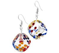 Holibanna Colourful Earrings Featuring Creative Resin Dice Drop Design Fun Earring for Women and Girls Seeking Unique Fashion Jewellery Pendant Style