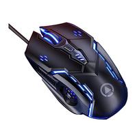 Holibanna Computer Mouse Silent Wired 6-key with Seven-color Breathing Light Comfortable Touch Abs Material Skin-like Layer Suitable for Gaming and E-sports