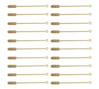 Holibanna Copper Stick Pin Brooch 20Pcs Long Needle Eye with Stopper Ends for DIY Jewelry Making and Scarf Accessories