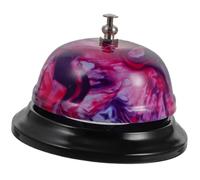 Holibanna Creative Manual Service Bell for Restaurant Reception and Kitchen Clear Tone Desk Call Bell with Unique Printed Design Practical Customer Assistance Ring Random Style
