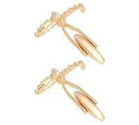 Holibanna Creative Saxophone Cufflinks Shirt Sleeve Cufflinks Musical Instrument Style Golden Metal Uniform Accessories for Men Formal Occasions