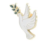 Holibanna Cute Animal Dove Brooch Pin with Olive Branch Rustproof Lapel Pin for Women Versatile Decorative Badge for Bags Clothes Hats and Dresses