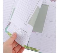 Holibanna Daily Agenda Planner Book Delicate Design Paper Material 2024 A5 Coil Notebook with Elastic Band for Students and Teachers, Home Office Accessories and Academic Use