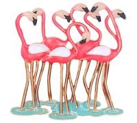Holibanna Decor Novelty Enamel Flamingo Brooch Cartoon Flamingo Brooch Alloy Lapel Flamingo Corsage Jewelry Hawaiian 1PC