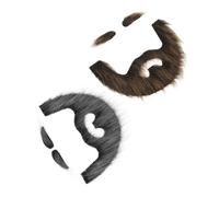 Holibanna Decorate Fake Beard Costume Eyebrows Beard Funny Costume Halloween Old Man Cosplay Fake Realistic Man Halloween Funny Realistic Plush