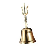 Holibanna Delicate Hand Bell for Buddhism High End Copper Bell Ornament for Temple Use Crisp Sound Design Comfortable Long Handle for Meditation and Prayer