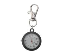 Holibanna Delicate Hook Pocket Watch for People Who Work with Simple Stylish Design, Black Stainless Steel and Glass Material, Easy Installation and Decorative Effect for Busy Occasions