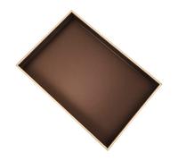 Holibanna Desktop Storage Tray Vintage Leather Tray Brown Dresser Jewelry Plate Retro Dresser Crystal Holder Mini Plates Earring Stand Valet Jewelry Man Earring Holder