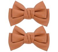 Holibanna Detachable Black Bow Shoe Clips for Women - Clip-On Bowknot Shoe Buckles PU Leather 1 Pair for Work Party Wedding Decoration