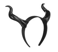 Holibanna Devil Horns Headpiece for Women Halloween Hairband Spooky Demon Costume Accessory Eerie Design Black Headband for Mardi Gras Carnival Party