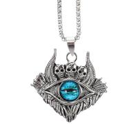Holibanna Devil S Eye Necklace for Men and Women - Stainless Steel Clavicle Pendant Jewelry for Luck and Style - Unique Decorative Accessory for Any Occasion