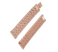 Holibanna Diamond Watchband Rose Gold Stainless Steel Smartwatch Strap for Watch Women Men Corrosion Resistant Jewelry Bracelet with Strong Clasp Fits Wrists