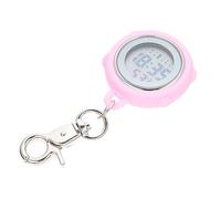 Holibanna Digital Nurses Fob Watch Clip-on Digital Watch with Stainless Steel Case and Pink Strap Supporting Long-Term Use for Nursing Students and Workers