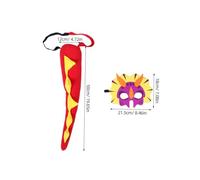 Holibanna Dinosaur Costume Set Triceratops Tail and Mask Soft Breathable Animal Cosplay Accessories for Role Play Birthday Party School Play