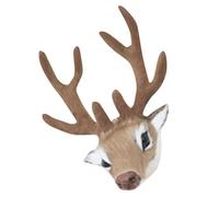 Holibanna Diy Craft Decor Mini Deer Head Hair Clip Deer Antler Hair Clips Cute Animal Elk Head Charm