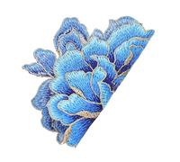 Holibanna DIY Floral Applique Patch Large Peony Embroidered Sewing Patch for Clothes Repair No Glue for Custom DIY Projects Easy to Sew Jackets Bags and Accessories