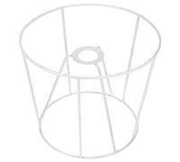 Holibanna DIY Lampshade Frame for Table Lamps and Chandeliers White Iron Drum Lamp Shade Holder 19X19X15Cm Easy to Install Light Fixture