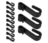Holibanna Door Hooks for Towels 20pcs Black Plastic Over the Door Hooks with Mini Mesh Design for Bathrooms and Home Organization Stylish and Easy Installation