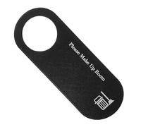 Holibanna Double Sided Do Not Disturb Door Hanger Sign for Hotels Acrylic Hotel Doorknob Tag with Clear Do Not Disturb and Please Clean the Room Messages Black Privacy Door Sign for