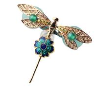 Holibanna Dragonfly Shaped Alloy Brooch Pin for Women with Assorted Colour, Not Easy to Deform Or Break, Fine Workmanship, Elegant Design Suitable for Bags and Shawls