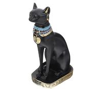 Holibanna Egyptian Cat Figurine Decorative Resin Cat Goddess Statue 10-inch Tall Hand-Painted Home Decor for Living Room and TV Cabinet