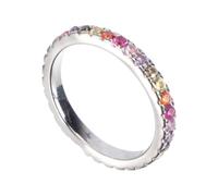 Holibanna Elegant Platinum Couple Ring with Cubic Zirconia, Gold Plated Copper Jewelry Ring Featuring Delicate Craftsmanship, for Wedding Celebration