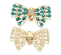 Holibanna Elegant Rhinestone Bow Shoe Clips Removable Alloy Buckles for Women Bridal Shoe Buckles Clips Party Bags and Clothing Accessories