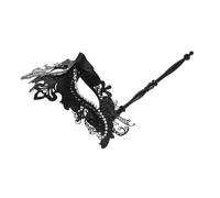 Holibanna Elegant Rhinestone Studded with Stick for Women Handheld Black Accessory for Costume Parties and Festivals for Dramatic Flair and Easy Maintenance