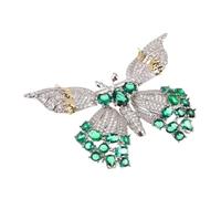 Holibanna Elegant Two-tone Butterfly Brooch Pin with Colorful Rhinestones for Women Stylish Animal Jewelry Accessory for Formal Occasions and Everyday Wear Unique