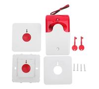 Holibanna Emergency Call Button for Bathroom with Dc12V Wired Connection, Sound and Light Alarm, 2 Reset Switches for Elderly Assistance and Patient Care Aid