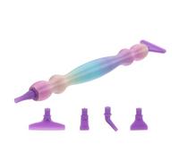 Holibanna Ergonomic Screw Thread Art Drill Pen with Plastic Tips for Rhinestone Painting Nail Rhinestone Pen Kit Crystal Craft Anti-Slip Grip for Precise DIY Party and Holiday Decor