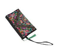 Holibanna Ethnic Floral Embroidered Wristlet Women's Retro Ethnic Embroider Purse Smartphone Wristlet Bag Flower Purse for Women Kids Girls Lady present for Birthday Holiday Christmas