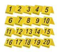 Holibanna Evidence Markers Numbered 20pcs Yellow with Measurement Scale, Lightweight Crime Scene Placards for Forensic Investigation and Evidence Collection