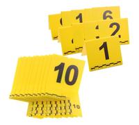 Holibanna Evidence Markers V and L Shaped Tags Yellow 20pcs Plastic with Measurement Scale with Reflective Surface for Dimension Accuracy for Crime Investigation and Evidence Game Setups