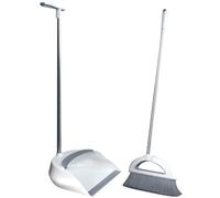 Holibanna Extendable Duster Broom Dustpan Long Handled Cleaning for Home Hair Broom Sweep Dustpan and Brush