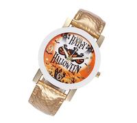 Holibanna Fashionable Halloween Pumpkin Witch Castle Analogue Watch Elegant Quartz Timepiece for Women Girls