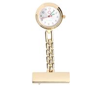 Holibanna Fashionable Pocket Watch Zinc Alloy Safety Pin Design Practical Rose Gold Doctor Hanging Watch for Easy Reading for and Medical Professionals