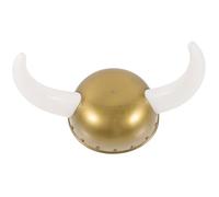 Holibanna Festival Party Hat with Horns Viking Helmet Cap Brown Ox Horn Reusable Decorative Cosplay Headwear for Men’s Carnival Dance Costume