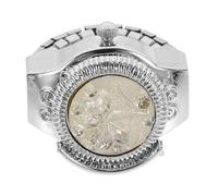 Holibanna Finger Quartz Watch Ring Shaped Lady Watch White Decorative Jewelry for Women Chic Rose Style for Daily Wear