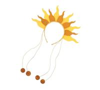 Holibanna Flaming Headpiece Lightweight Fire Hairband with Beaded Chain for Adults and Unique Festival Hair Accessories for Halloween Carnival Party Celebrations