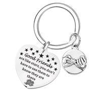 Holibanna Friend Keychains Keychain Stainless Steel Friendship Keyring 30mm Heart Shape Unique Women