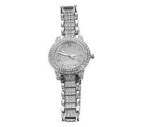 Holibanna Full Diamond Roman Numeral Mens Watch Diamond Wrist Watch Business Casual