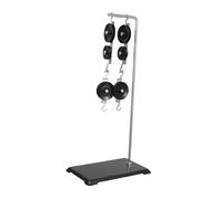 Holibanna Galvanized Steel Pulley System with Thick Base for Physics Experiments Stable Science Kit for Schools Research Labs and Mechanics Demonstrations